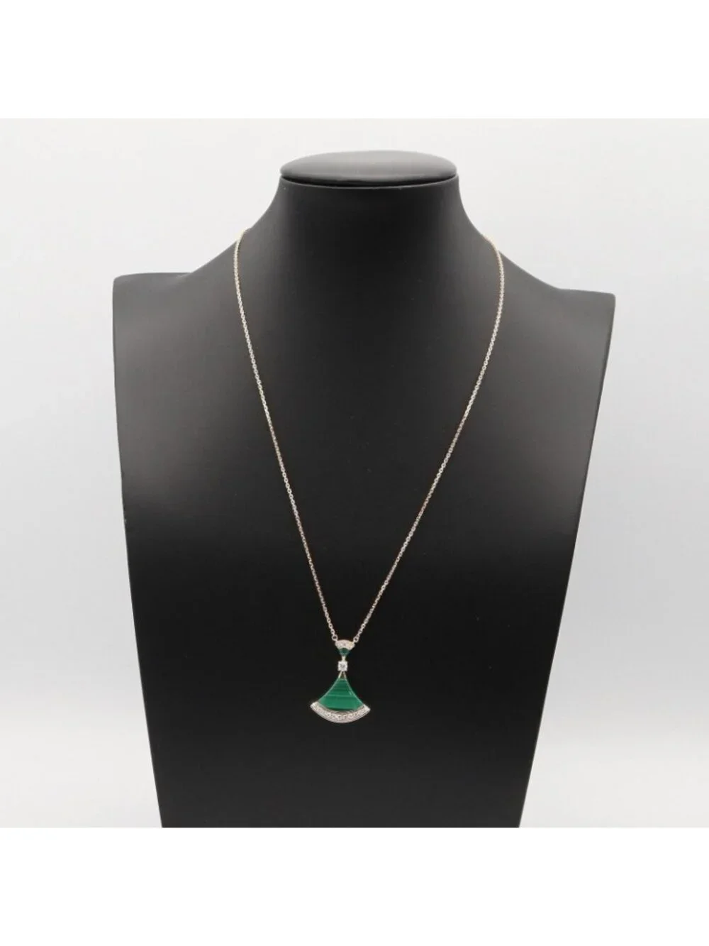 Bvlgari Necklace Divas' Dream Diamond Malachite 41 43.5 18K Pink Gold